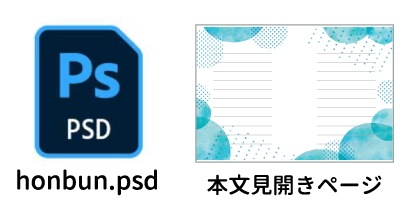 本文を見開きで入稿のイメージ