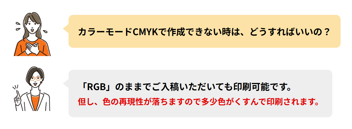 RGBをCMYKに変換すると色がくすみます